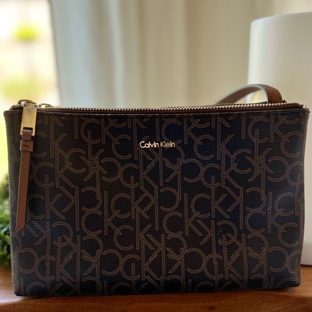 Calvin Klein Double Zip Crossbody Purse